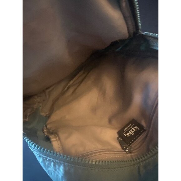 Kipling Queenie Womens Adjustable Backpack Green Multi Pockets - Picture 3 of 5